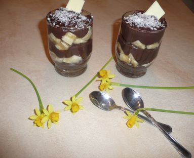 Deser czekoladowo- bananowy