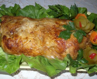 Pyszny kurczak faszerowany z warzywami