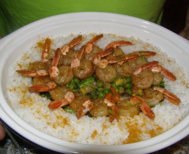 Ryż po królewsku-czyli ryż z warzywami i z krewetkami
