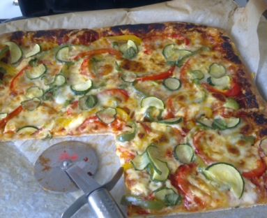 Mega pizza z warzywami