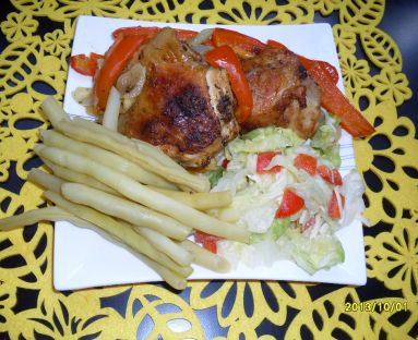 Pieczony kurczak w papryce i cebulii