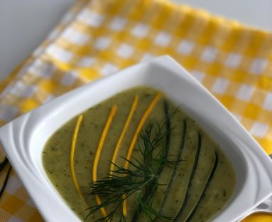 Zupa-krem z żółtej i zielonej cukinii