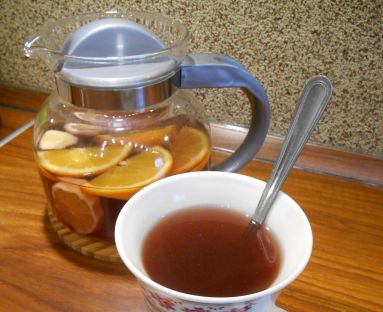 Herbata z pomarańczą, cytryną i czosnkiem