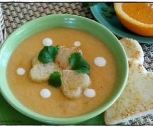 Zupa-krem marchewkowy z pomarańczą i imbirem