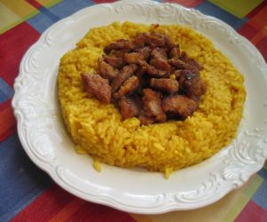 Ryż curry z gyrosem na ostro
