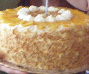 Tort brzoskwiniowy z milkyway