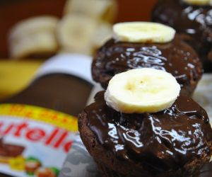 muffinki bananowe z nutellą