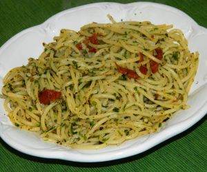 Dziś na kolację - ziołowe spaghetti wg Bilci :)