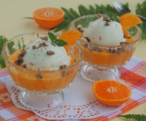 Lodowo-mandarynkowy deser