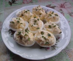 Faszerowane jajka serem mascarpone