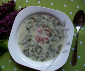 Zupa szczawiowo-pokrzywowa z kiełbasą