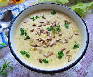 Kukurydziano - selerowa zupa krem