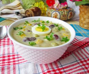 Zupa krem ziemniaczano – soczewicowa z zapuszkowanymi warzywami