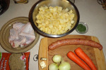 Zupa z zielonej soczewicy a'la "grochówka" : składniki
