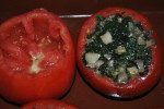 nadziewane pomidory szpinakiem