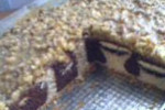Dwukolorowe ciasto z biszkoptami w blaszce
