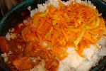 Duszone mięso,ryż i warzywa