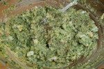 składniki na kotlecik brokułowe- wymieszane razem