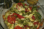 Ryba z brokułami i pomidorami