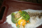 Roladki rybne z warzywami na patelnię