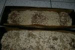 ciasto na chleb z posypką- przed pieczeniem