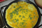 Miętowy omlet z sałatką