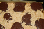 Ciasto kakaowo-kokosowe z masą z batonikami Ikar