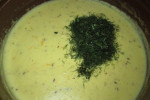 Cebulowa zupa krem z pomidorkami i ryżem jaśminowym