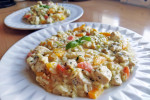 Kremowe risotto z kurczakiem i warzywami