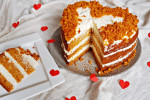Dyniowo - pomarańczowe ciasto Walentynkowe