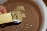Sernik kakaowy z chałwą na krakersach pieczony