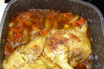 Udka kurczaka w papryce,cebuli, czosnku duszone