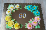 Tort urodzinowy na 60-lat - prostokątny