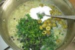 Zupa ryżowa z kalarepą i oliwkami