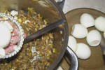 Kotlety ryżowe z pieczarkami i jajkami