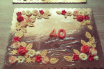 Tort Jubileuszowy, prostokątny na 40 i 50 lat