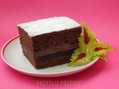 Mocno czekoladowe ciasto z wiśniami