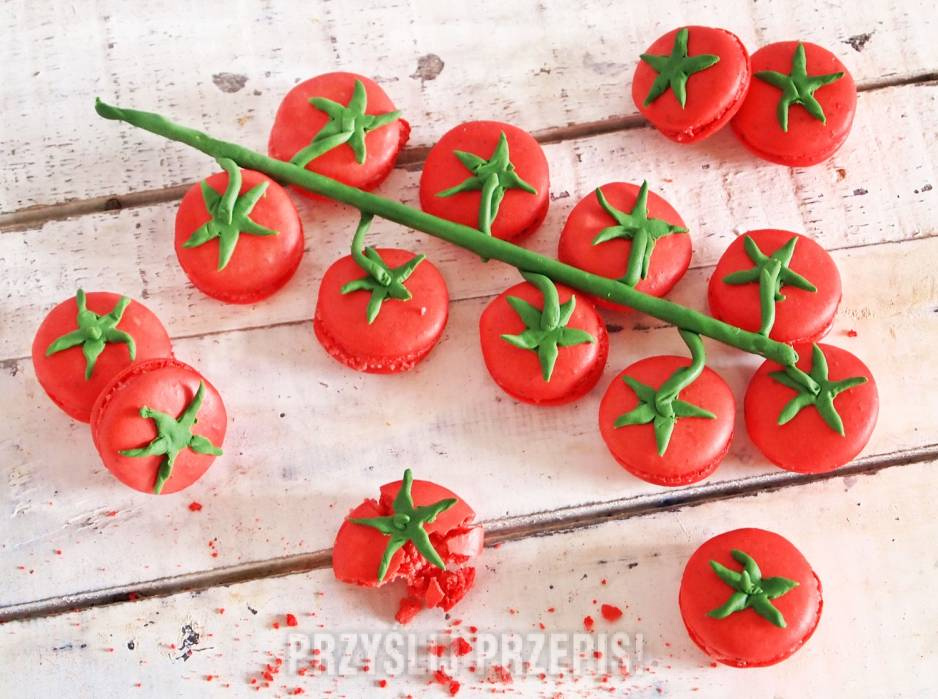 Waniliowe makaroniki pomidorki