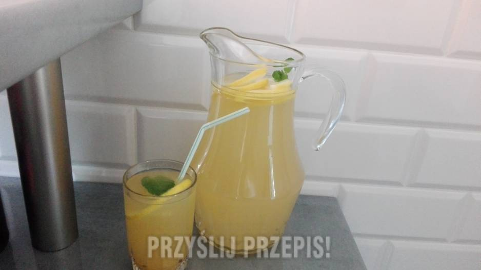 Lemoniada jabłkowo -miętowa z dodatkiem cytryny