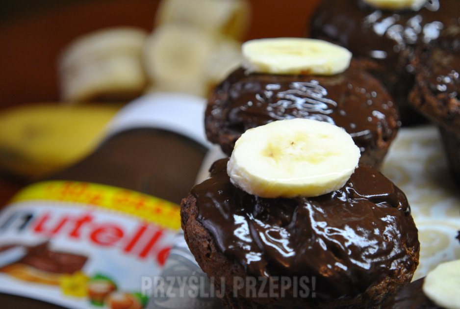 muffinki bananowe z nutellą