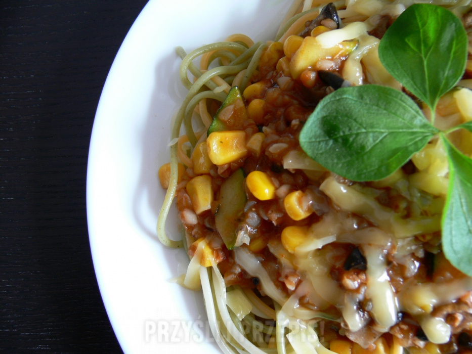 Spaghetti „bolońskie” dla wegetarian