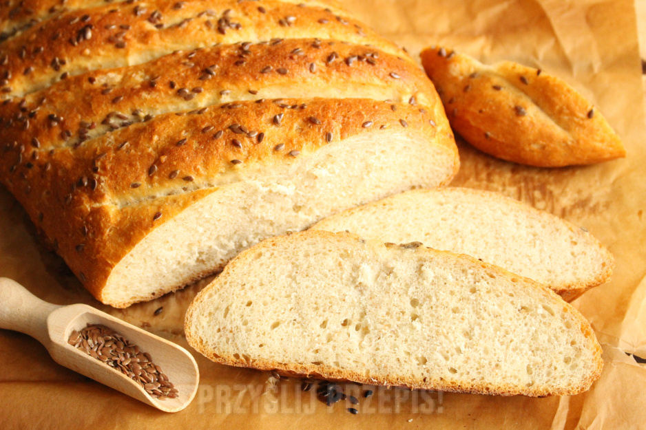 chleb z błyszczącą skórką