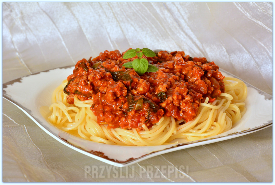 Spaghetti ze szpinakiem