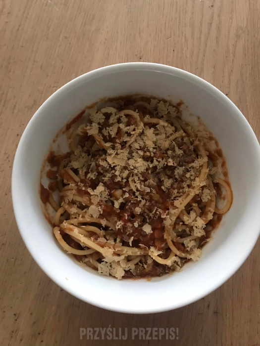 Spaghetti z sosem z soczewicy