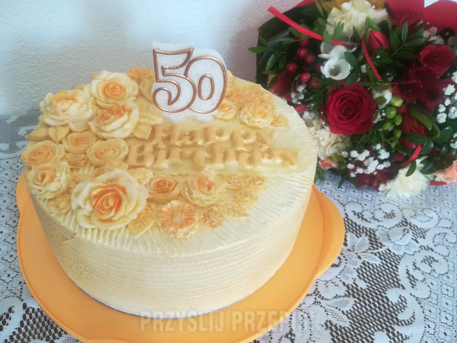 Tort jubileuszowy na 50 lat
