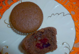 Kakaowe muffinki z wiśniami wg.Anyżkowo