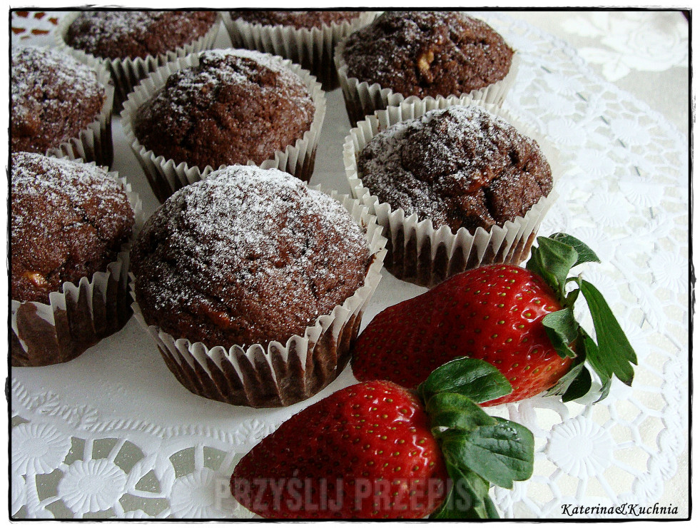 Muffiny czekoladowe z babanem