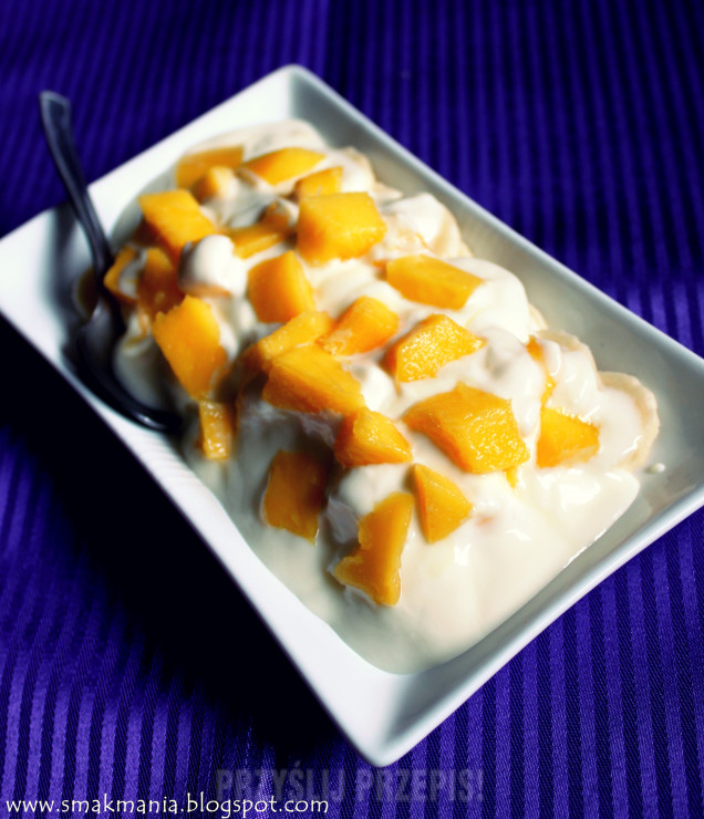 jogurt melonowy z mango i bananami