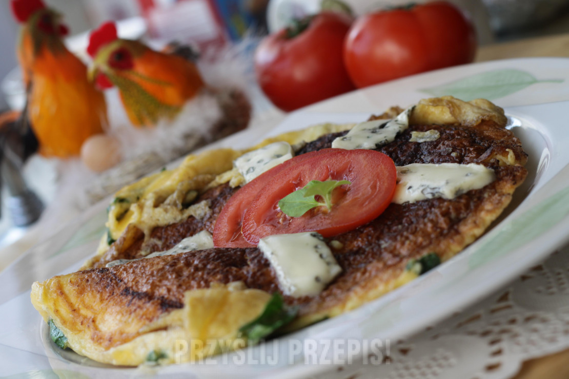 omlet ze szpinakiem