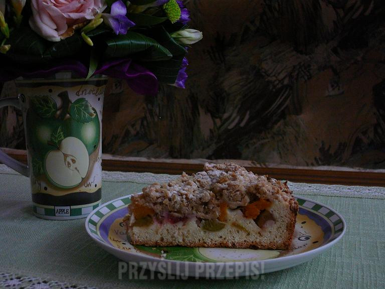 Ciasto rabarbarowo-brzoskwiniowe